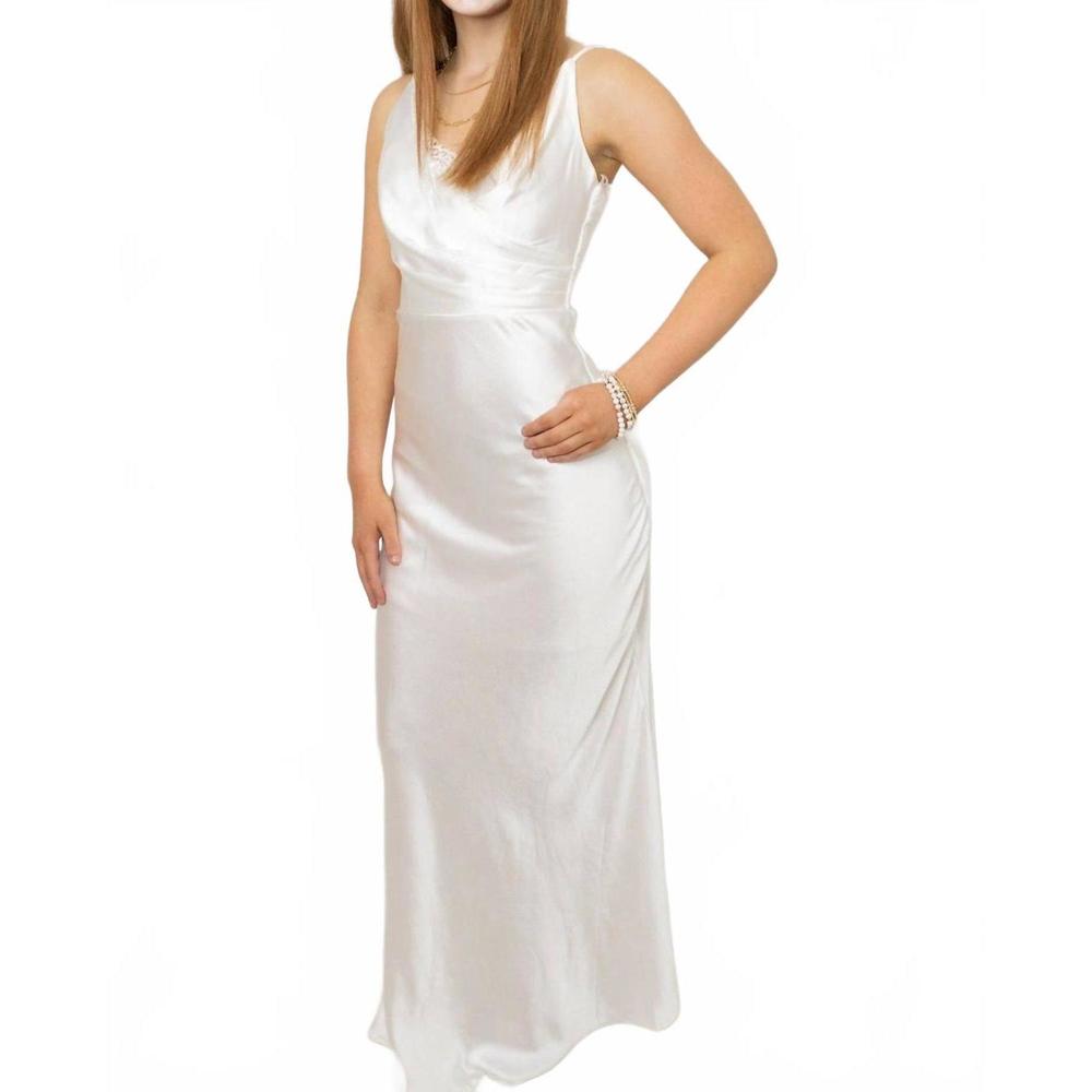 NEW ONE AND ONLY COLLECTIVE surplice maxi dress in white